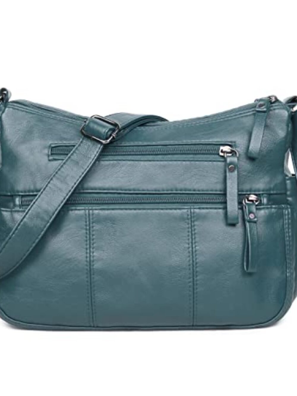 Soft PU Leather Crossbody Bag Lightweight Shoulder Purse Multi Pocket